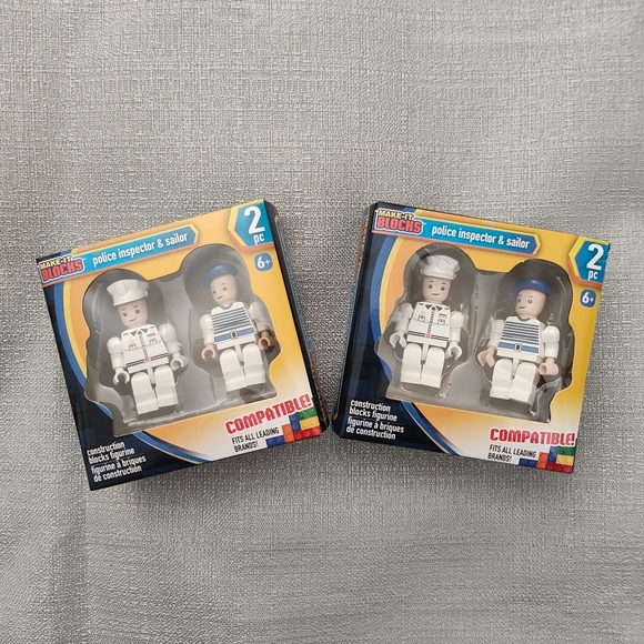 TWO Make it Block Police Inspector and Sailor Sets NEW! - Picture 1 of 5
